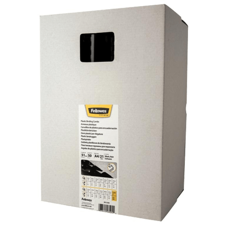 Fellowes 51mm Plastic Binding Combs Black 5350502