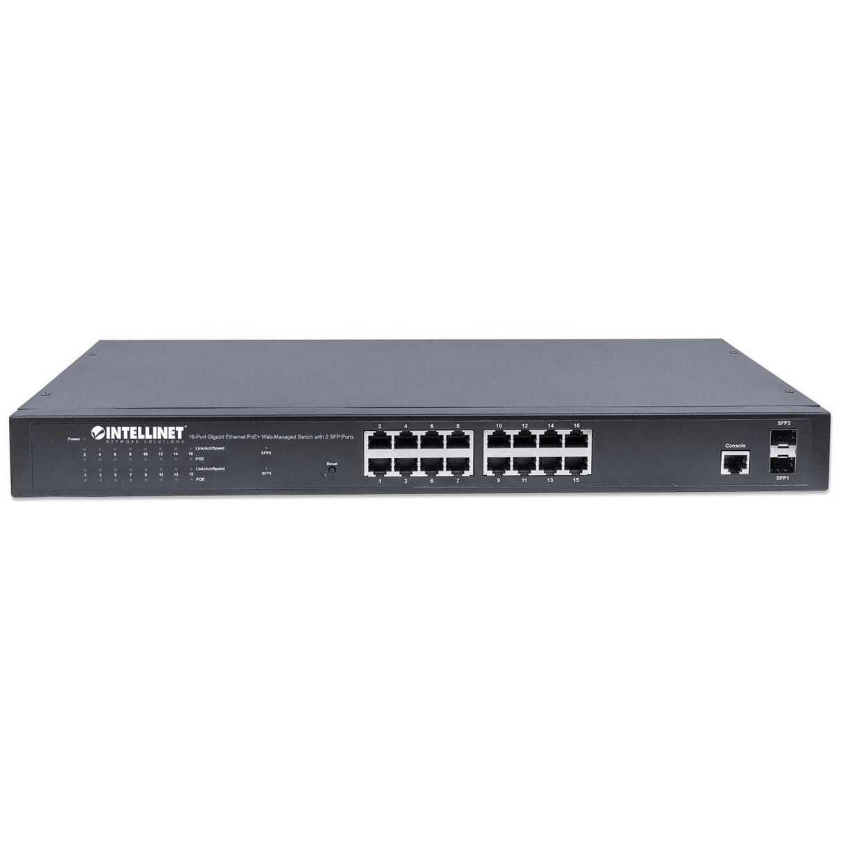 Intellinet 561198 16-port Gigabit Ethernet PoE+ Web-Managed Switch