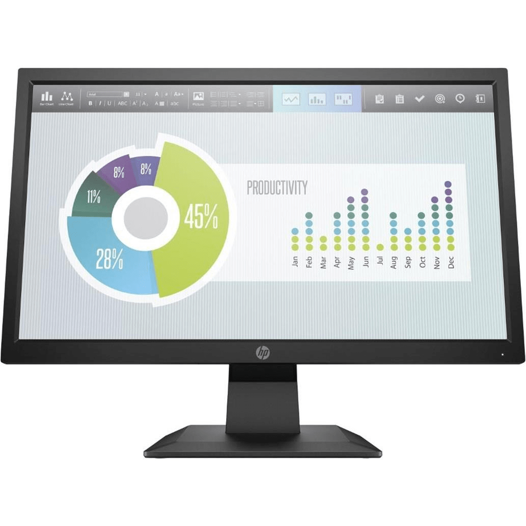 HP P204v 19.5-inch 1600 X 900p HD 16:9 60Hz 5ms TN LCD Monitor 5RD66AS