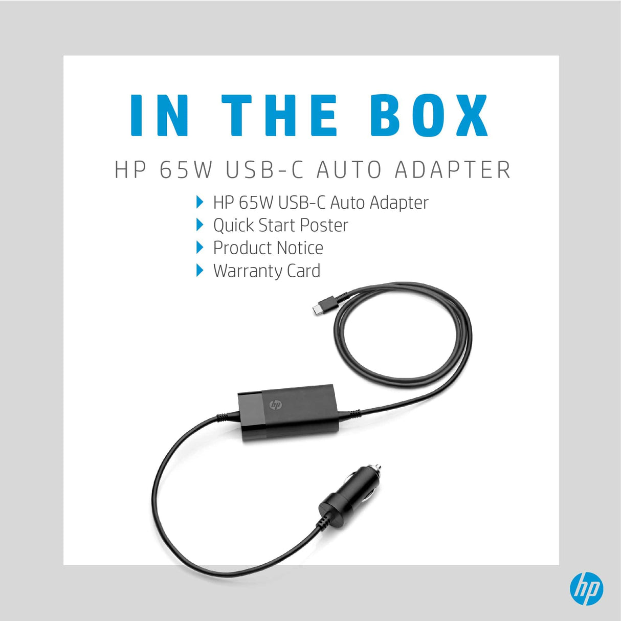 HP 65W USB-C Auto Adapter 5TQ76AA