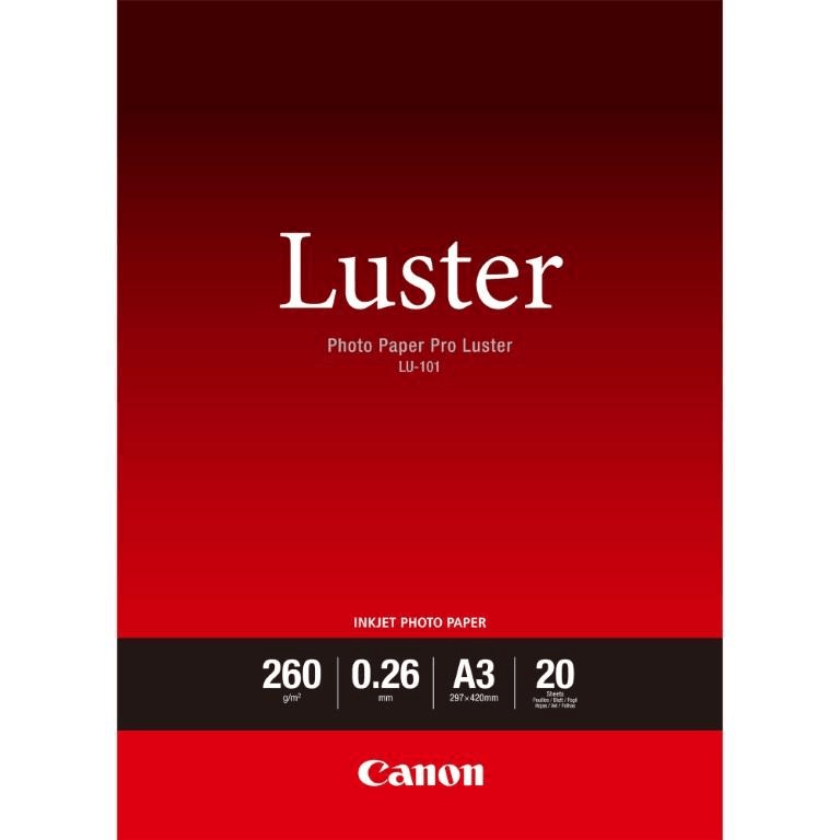 Canon LU-101 LA3 Luster Photo Paper Pro 20-sheets 6211B007