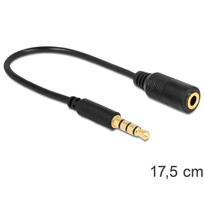 DeLOCK 62498 audio cable 0.175 m 3.5mm Black
