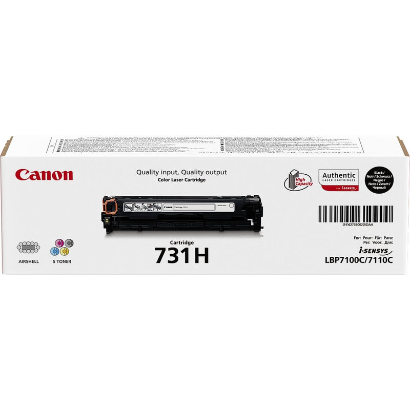 Canon 731H Black Toner Cartridge 2,400 Pages Original 6273B002 Single-pack
