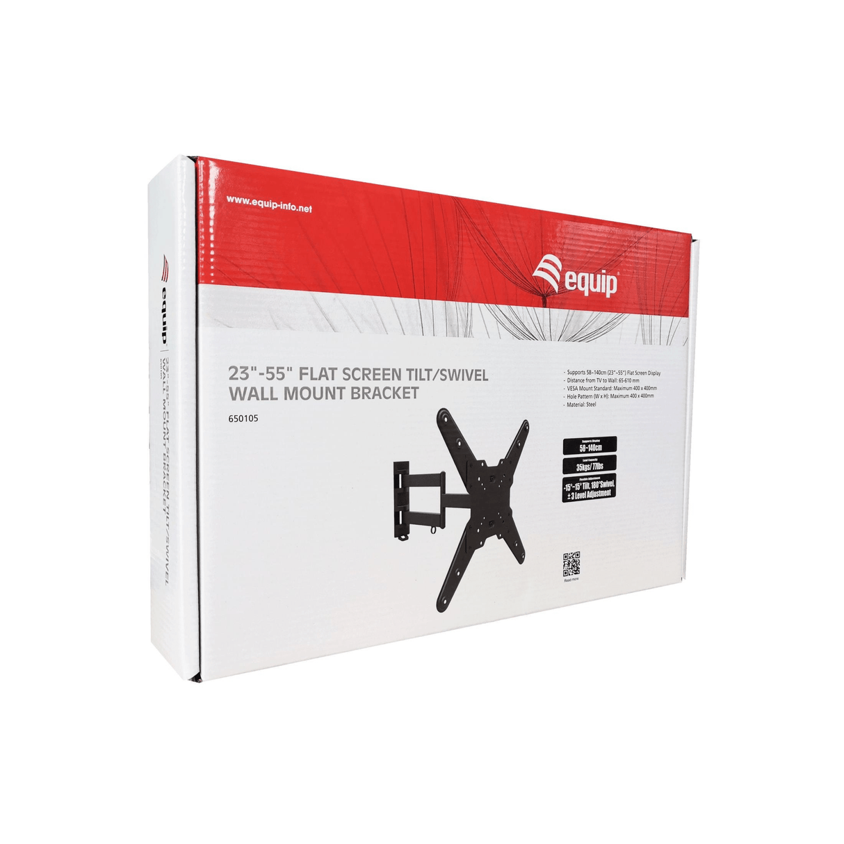 Equip 23-inch to 55-inch Tilt/Swivel TV Wall Mount Bracket 650105