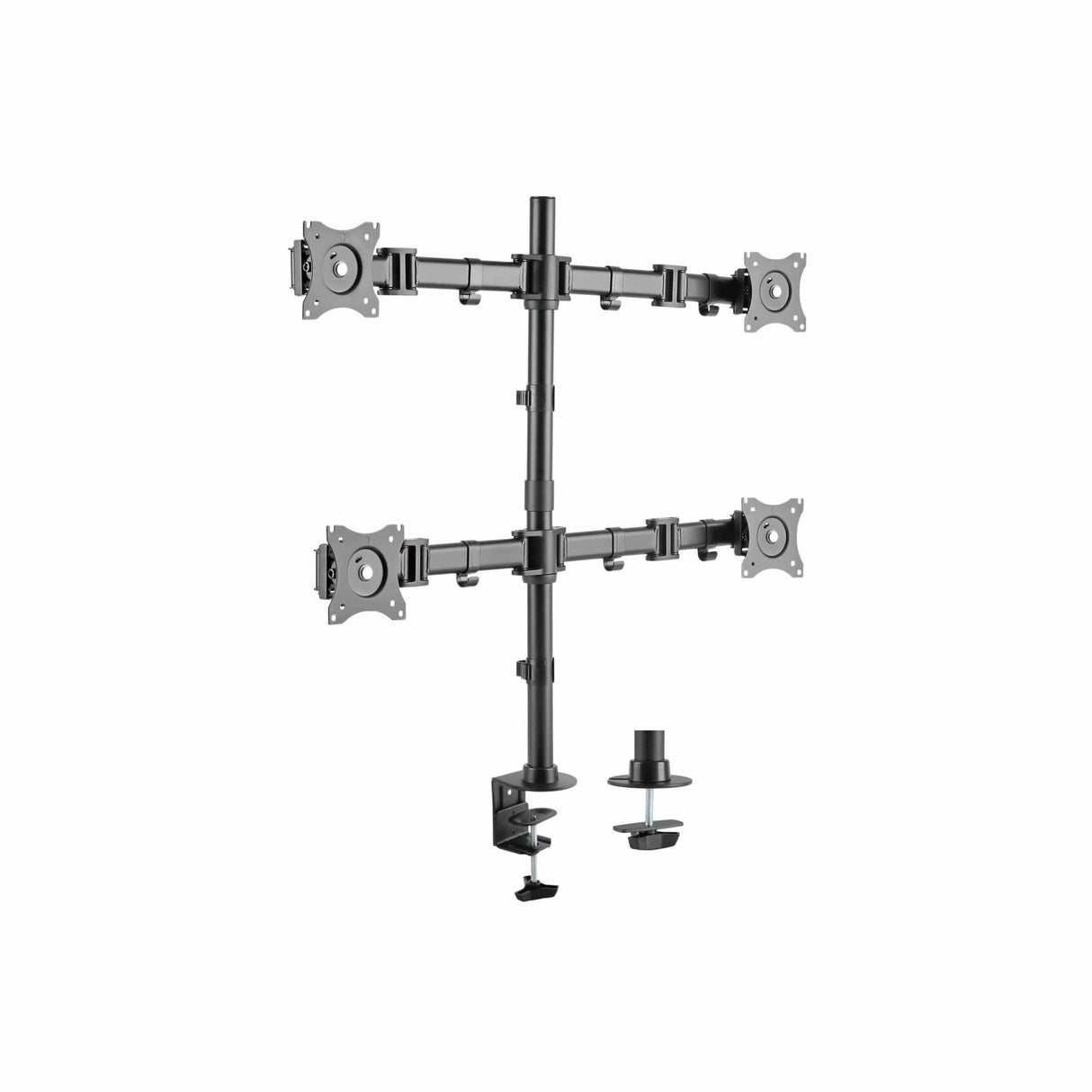 Equip 13-inch to 27-inch Articulating Quad Monitor Desk Mount Bracket 650117