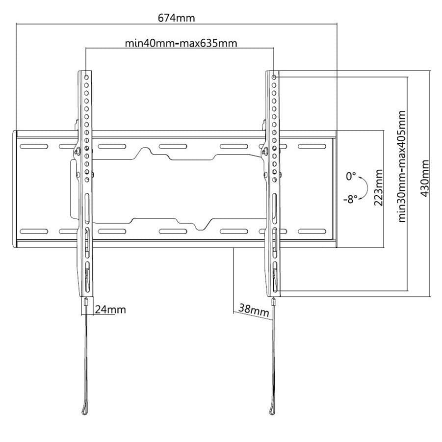 Equip 37-inch to 70-inch Low Profile TV Wall Mount Bracket 650318