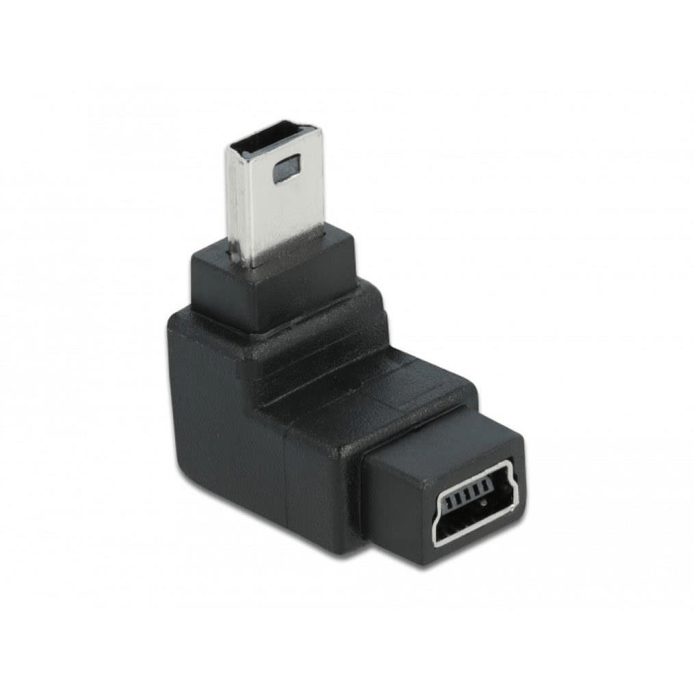 Delock USB-B Mini 5-pin Male to Female Adapter Black 65097