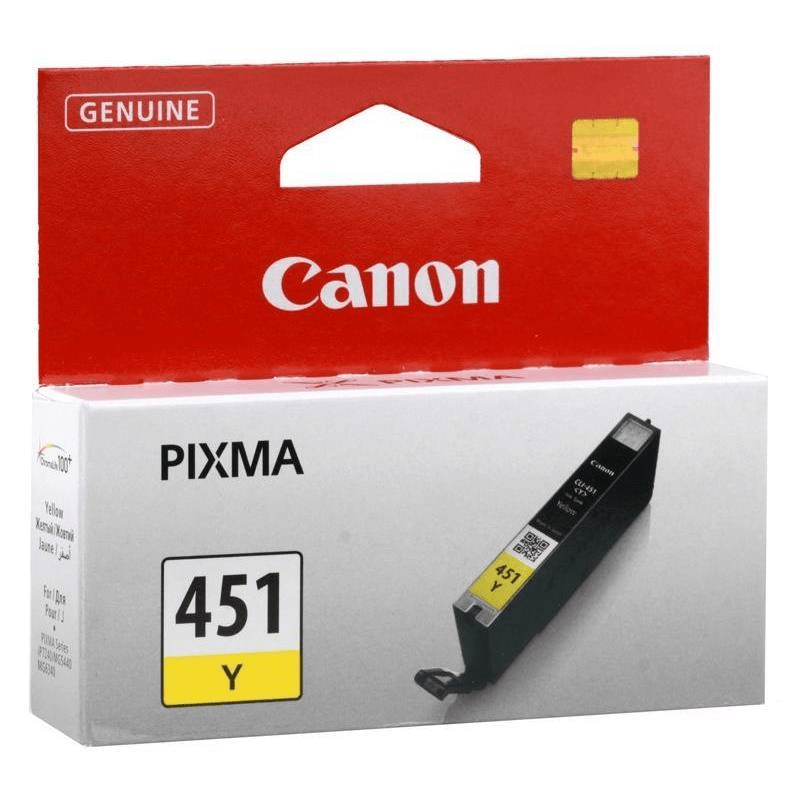 Canon CLI-451Y Yellow Printer Ink Cartridge Original 6526B001 Single-pack