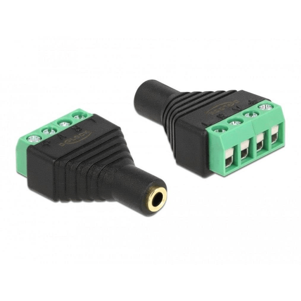 Delock Stereo Jack Female 3.5 mm to Terminal Block 4-pin Adapter 65457