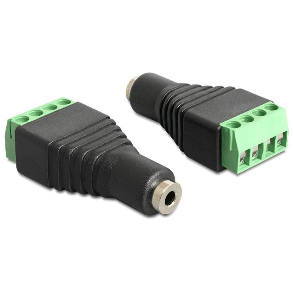 Delock Stereo Jack Female 2.5 mm to Terminal Block 4-pin Adapter 65458