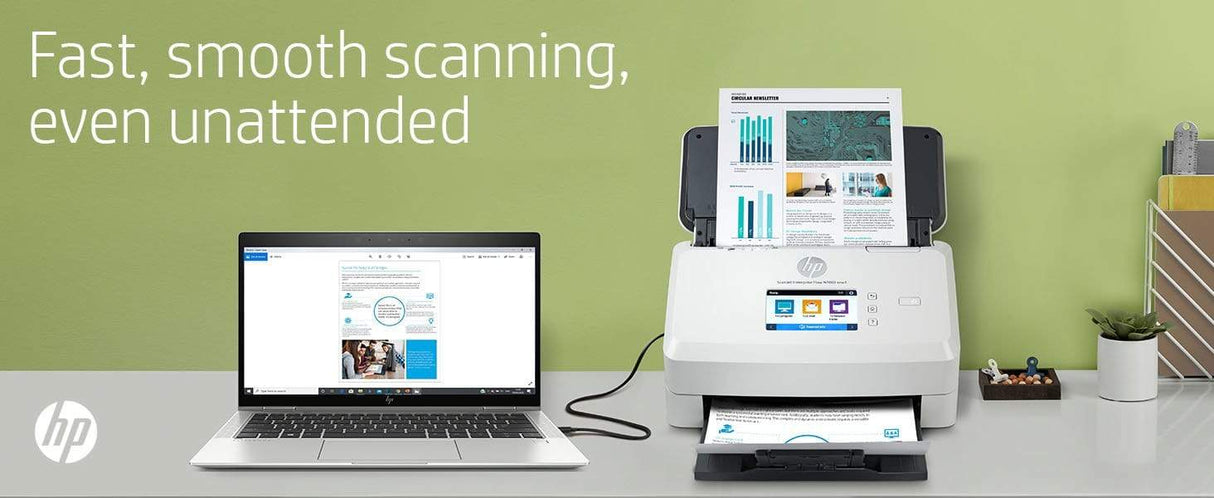 HP ScanJet Enterprise Flow N7000 snw1 Up to 75 ppm 600 x 600 dpi A4 Sheet-fed Scanner 6FW10A
