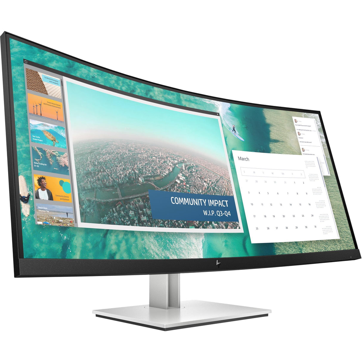 HP E344c 34-inch 3440 x 1440px UWQHD 21:9 60Hz 4ms VA Curved LED Monitor 6GJ95AA
