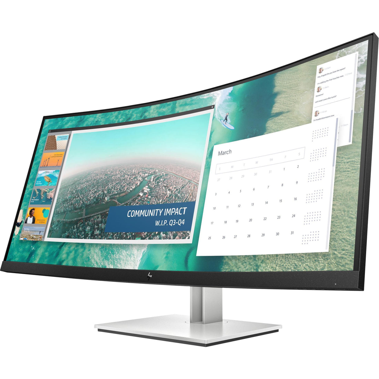 HP E344c 34-inch 3440 x 1440px UWQHD 21:9 60Hz 4ms VA Curved LED Monitor 6GJ95AA