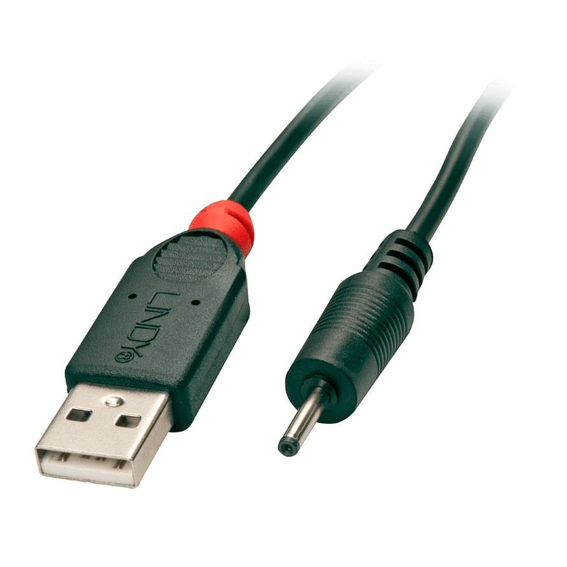 Lindy 1.5m USB to 0.7mm Inner / 2.5mm Outer DC Cable 70265