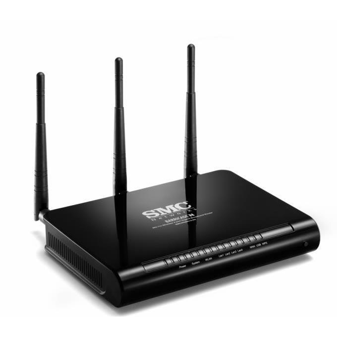 SMC SMCWGBR14-N2 EU Wi-Fi 4 Wireless Router - Gigabit Ethernet Black 752.9590EU