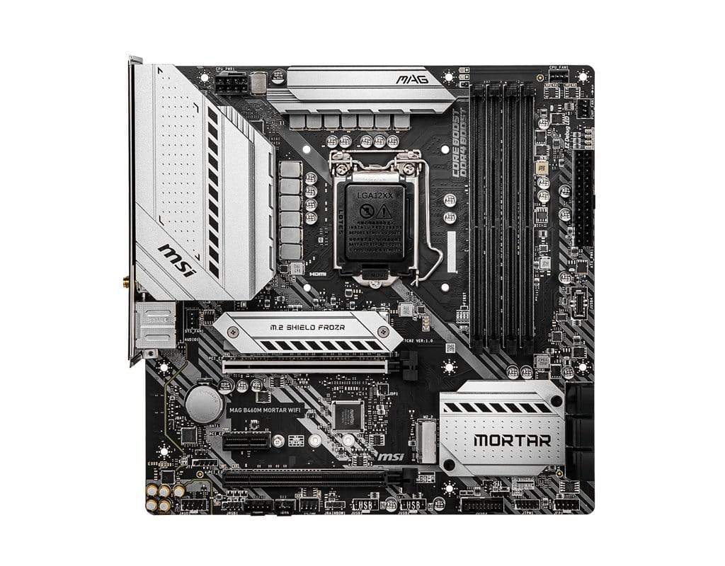 MSI MAG B460M MORTAR WIFI Intel LGA 1200 Micro ATX Wi-Fi 6 Motherboard 7C82-004R
