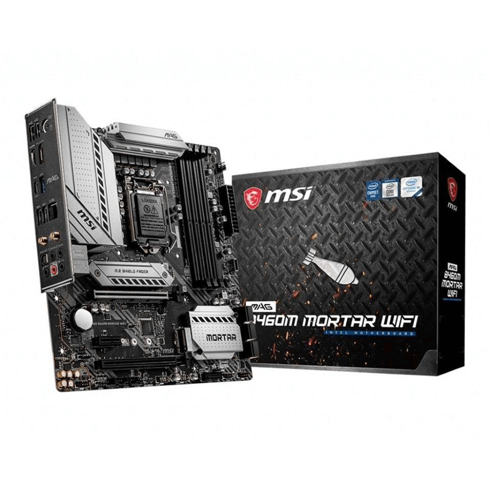 MSI MAG B460M MORTAR WIFI Intel LGA 1200 Micro ATX Wi-Fi 6 Motherboard 7C82-004R