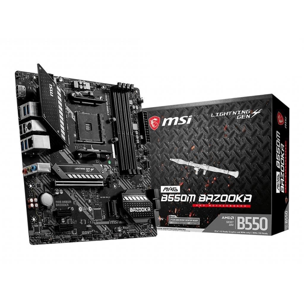MSI MAG B550M Bazooka AMD Socket AM4 Micro ATX Motherboard 7C94-005R