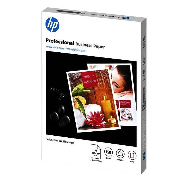 HP 7MV79A Inkjet and PageWide Professional Business Paper - 180gsm 150 Sheets A4 Matte