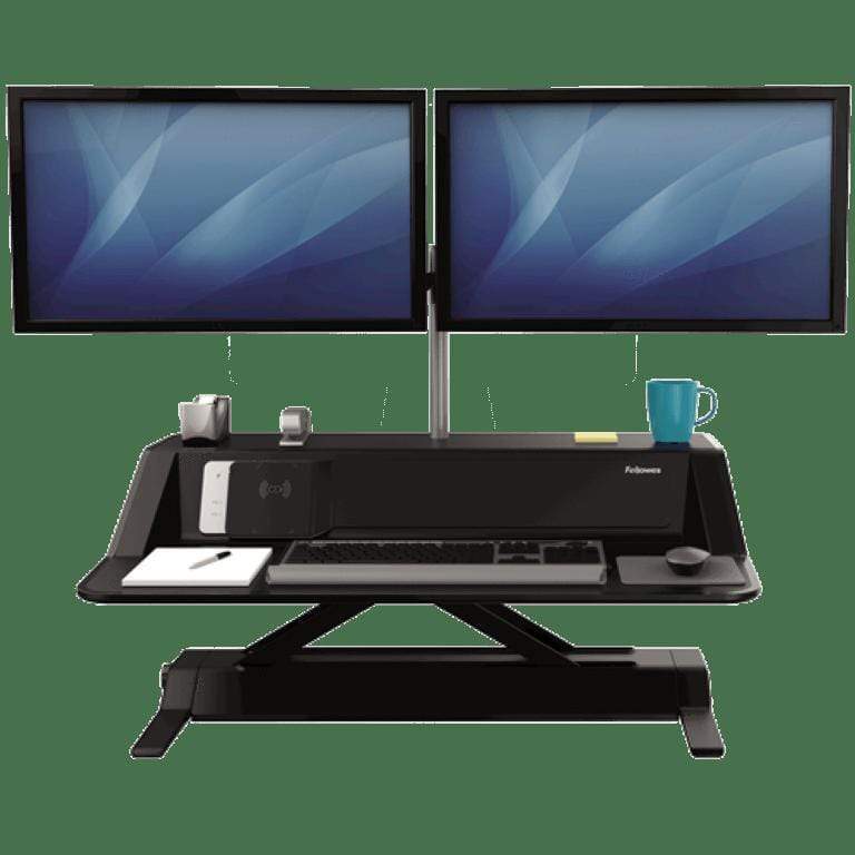 Fellowes Lotus DX Sit-Stand Workstation Black 8081001