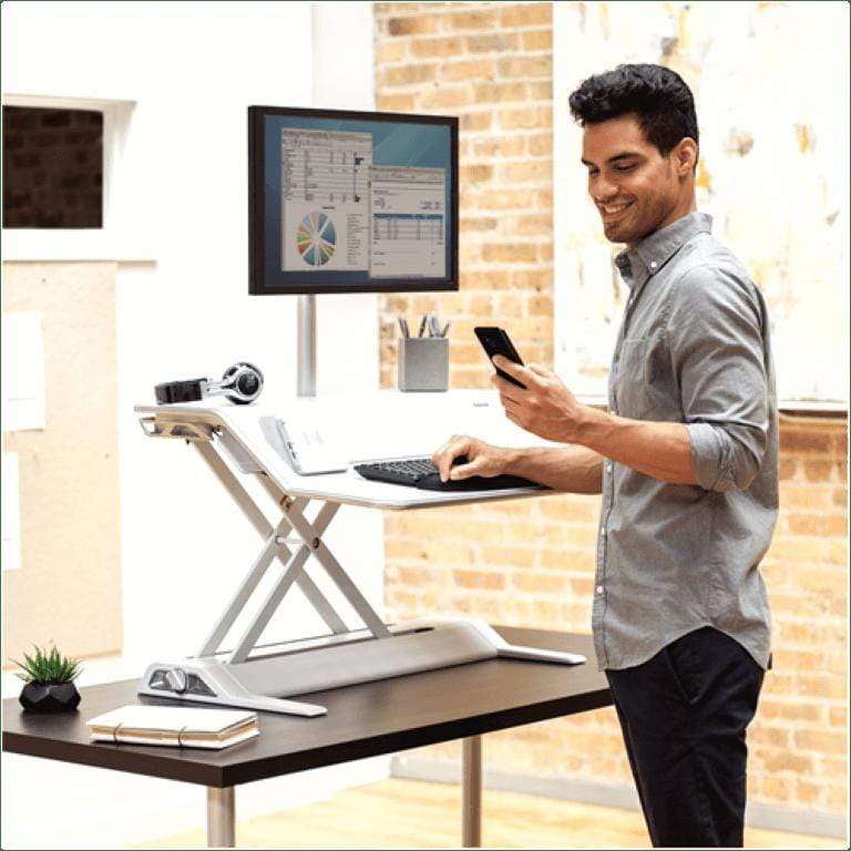 Fellowes Lotus DX Sit-Stand Workstation – White 8081101