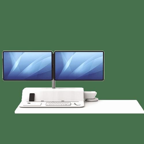 Fellowes Lotus RT Sit-Stand Workstation – Dual White 8081801