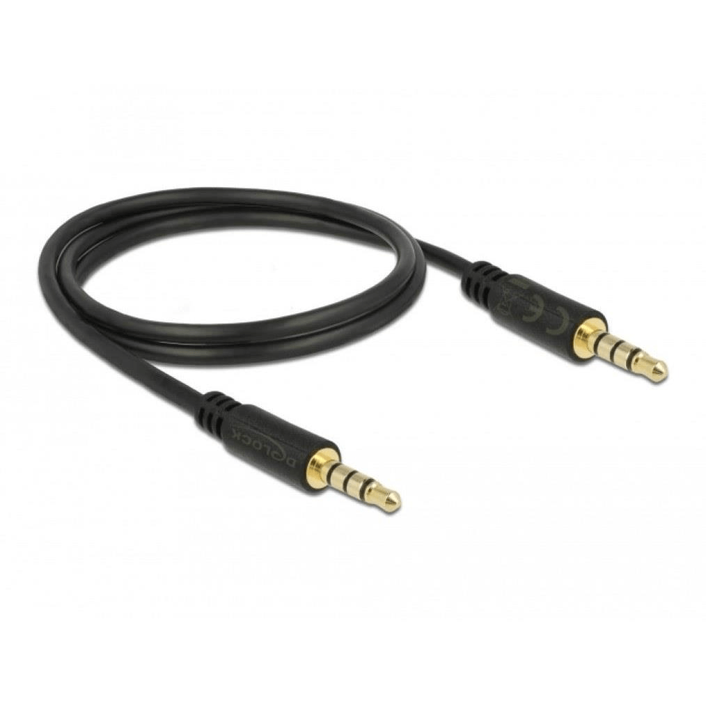 Delock Aux Cable 1m Black 83435
