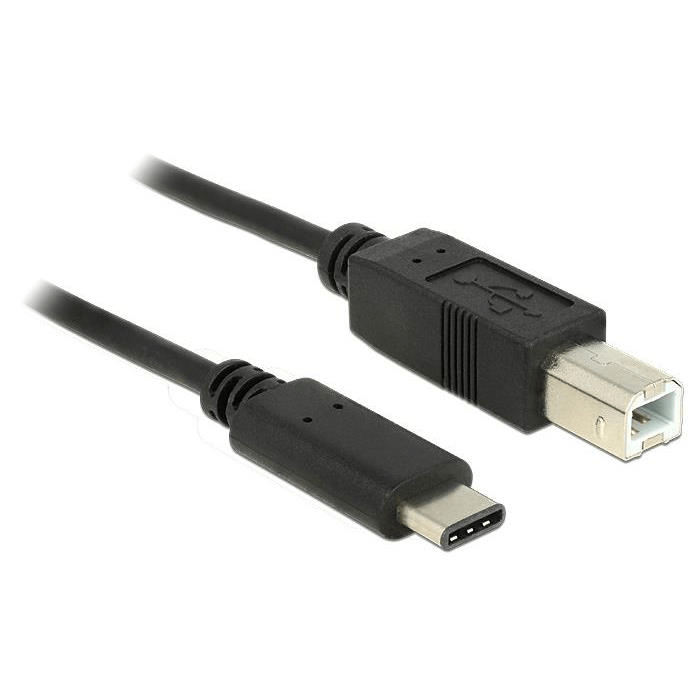 DeLOCK 83601 USB cable 1 m USB 2.0 USB C USB B Black