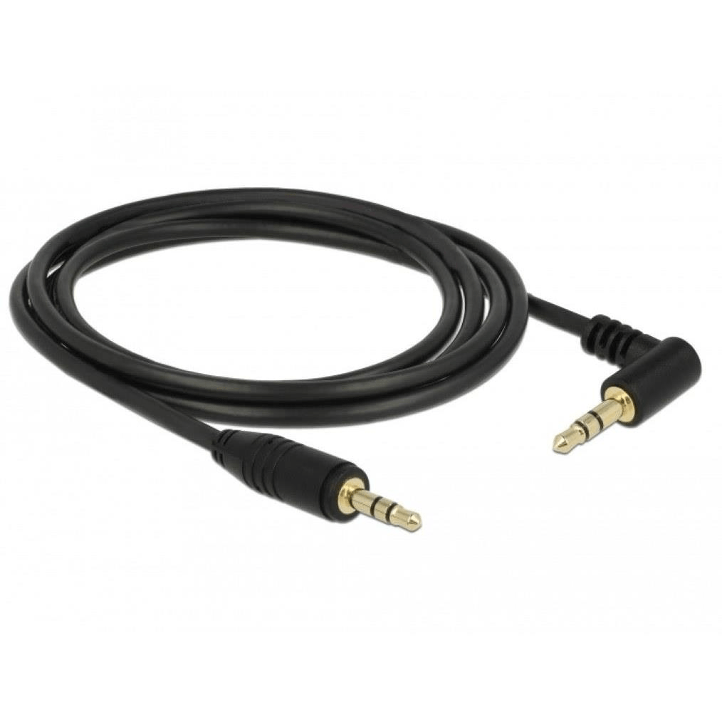 Delock Aux Cable Angled 2m Black 83756
