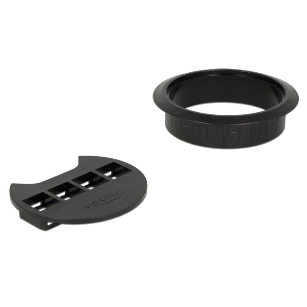 Delock Keystone Mounting 4 Port in-desk 80mm Black 86283
