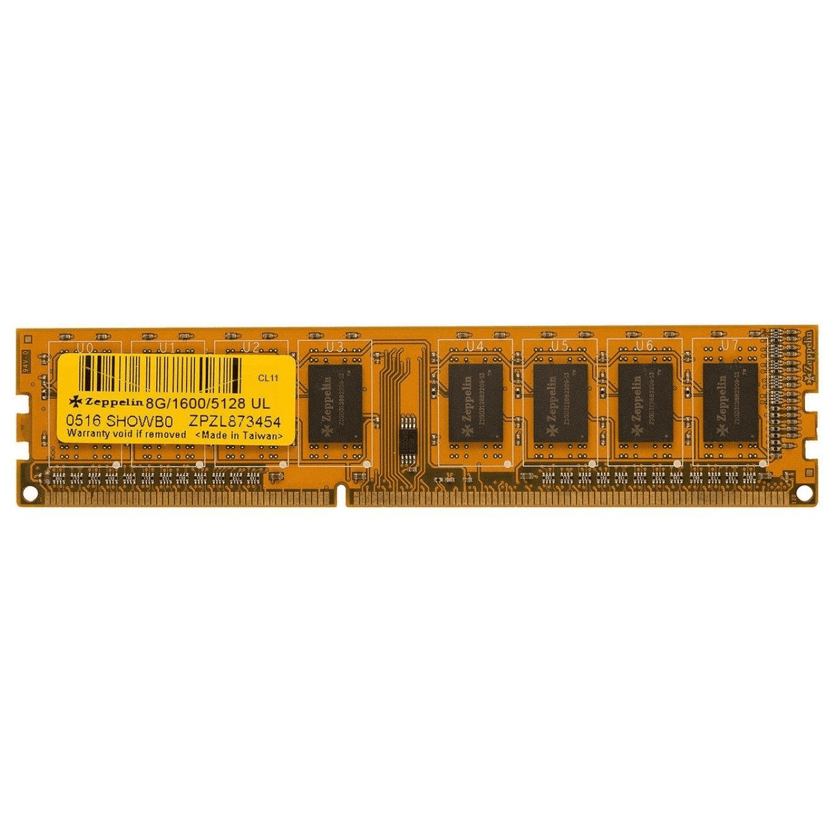 Zeppelin 8GB DDR3 1600MHz Dimm Memory Module 8G/ZEP/1600