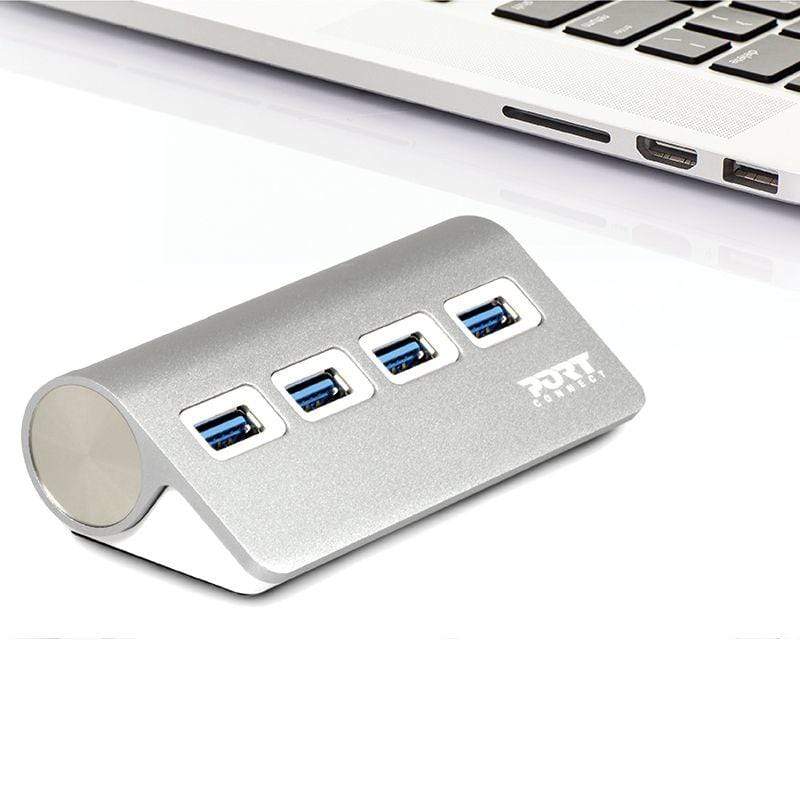 Port Designs 900121 interface hub USB 3.2 Gen 1 (3.1 Gen 1) Type-A 5000 Mbit/s Gray