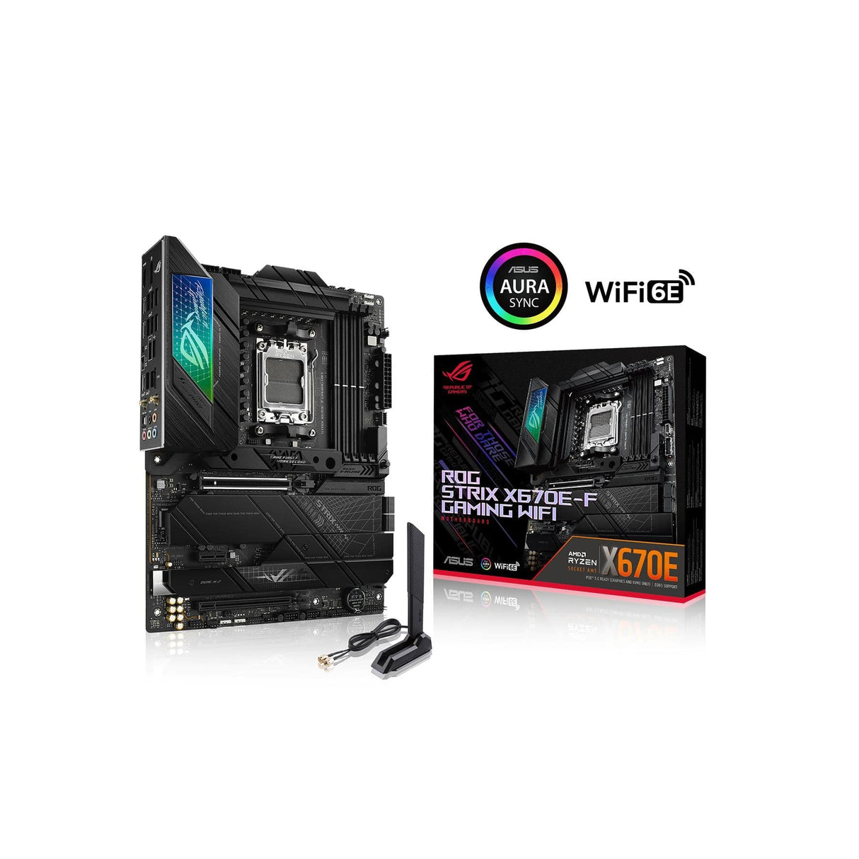 Asus ROG Strix X670E-F Gaming Wi-Fi AMD Socket AM5 ATX Motherboard 90MB1BA0-M0EAY0