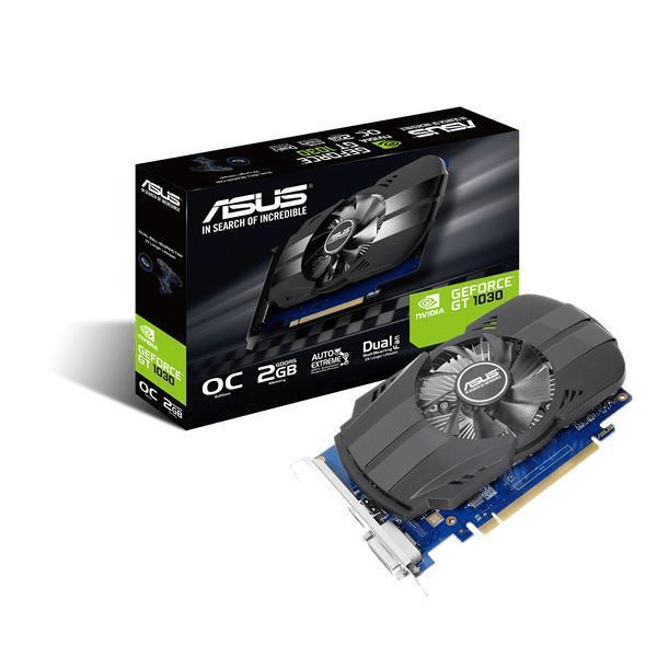 ASUS Nvidia GeForce GT 1030 90YV0AU0-M0NA00 Graphics Card - GT1030 PH-GT1030-O2G 2GB GDDR5
