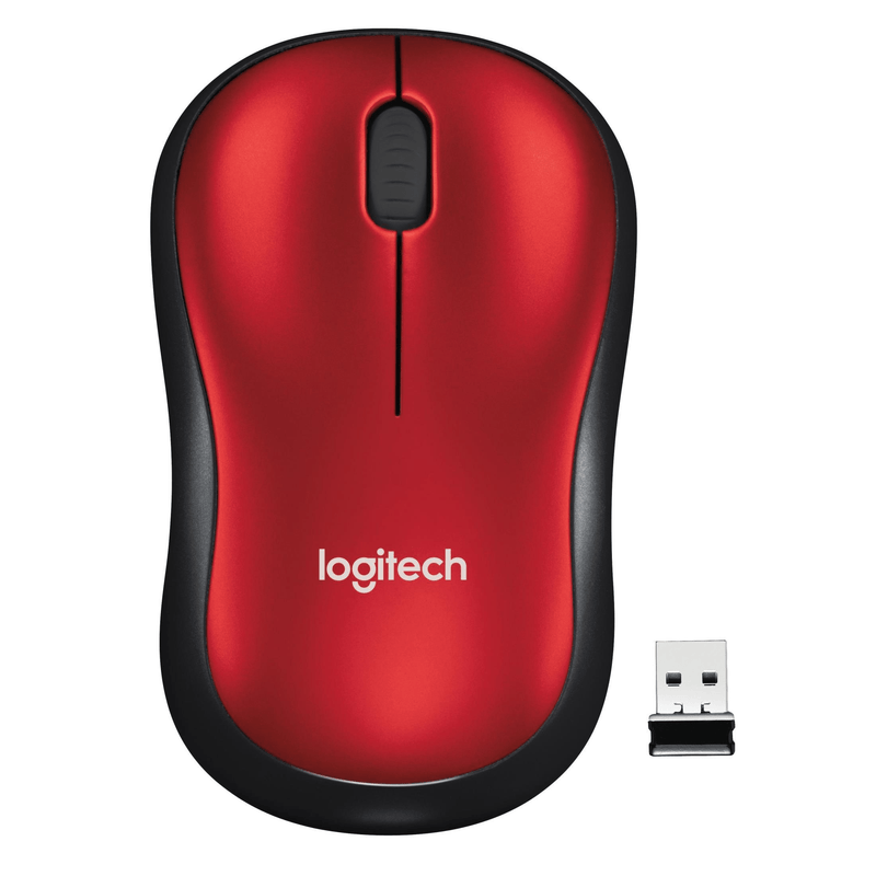 Logitech M185 Wireless Mouse - Red 910-002237