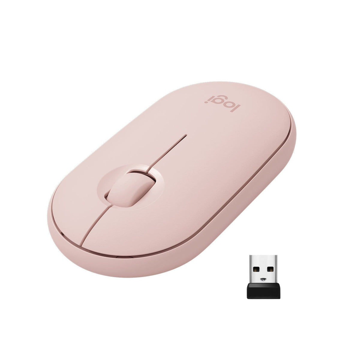 Logitech Pebble M350 Wireless Ambidextrous Mouse - Rose 910-005717