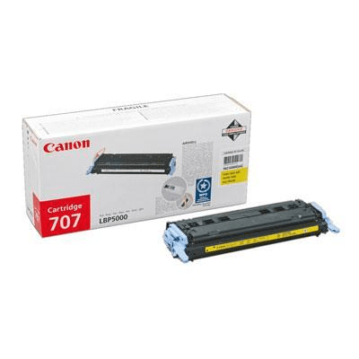 Canon 707 Y Yellow Toner Cartridge 2,000 Pages Original 9421A004 Single-pack