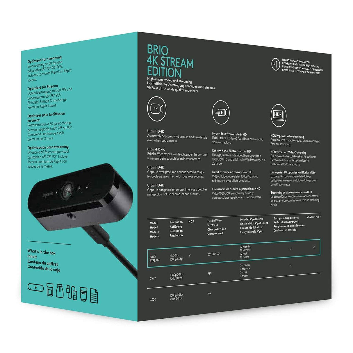 Logitech Brio Stream 4K Webcam 960-001194