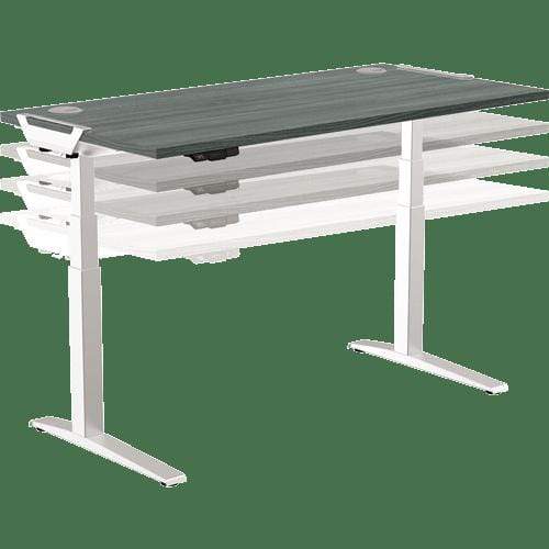 Fellowes Levado Height Adjustable Desk Base Only Silver 9708601