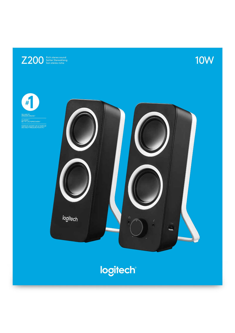 Logitech Z200 Computer Stereo Speakers With Bass Control 980-000810