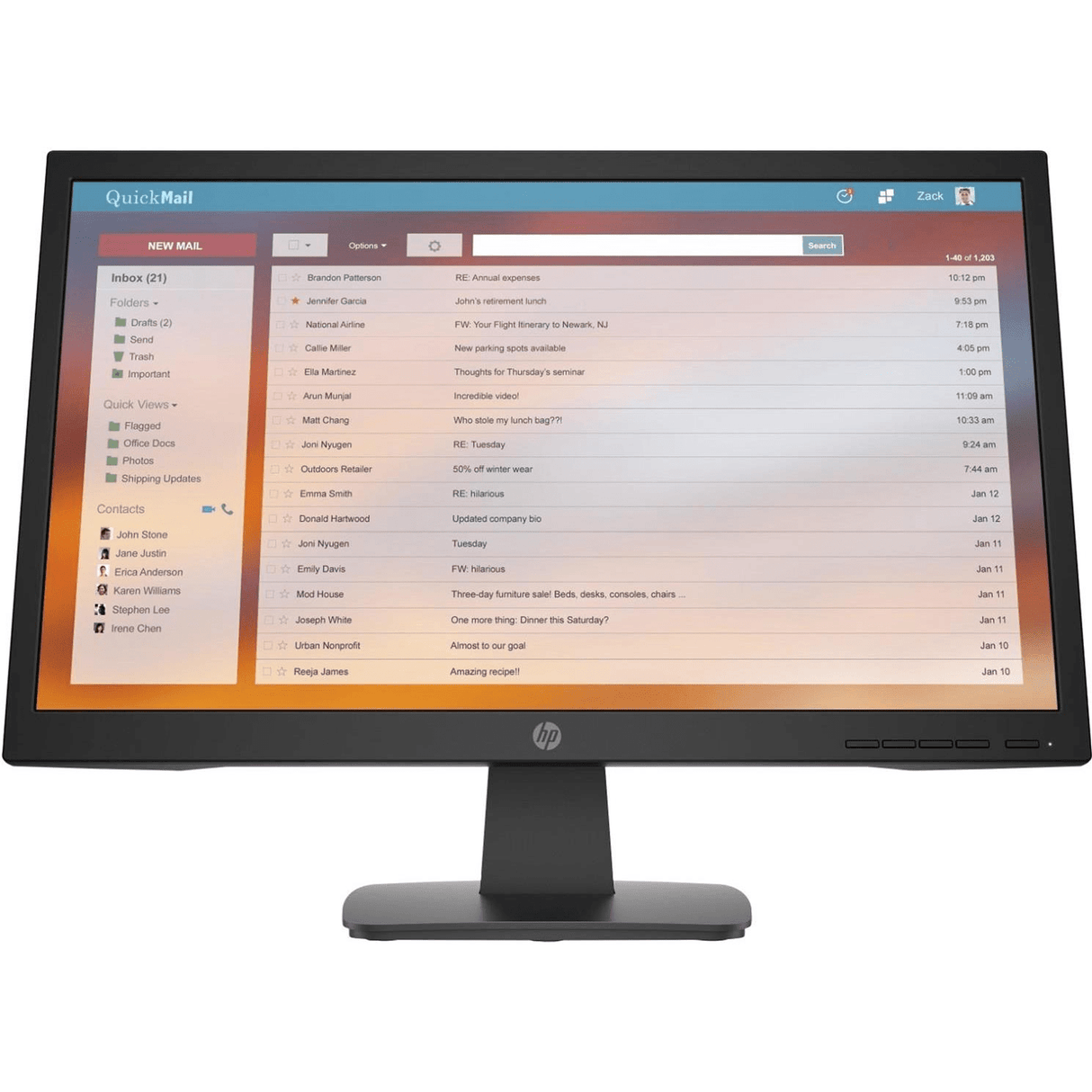 HP P22v G4 21.5-inch 1920 x 1080p FHD 16:9 60hz 5ms TN Monitor 9TT53AA