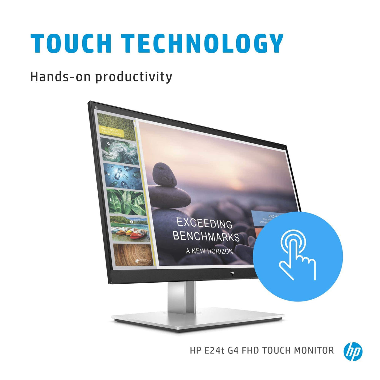 HP E-Series E24t G4 60.5 cm (23.8") 1920 x 1080 pixels Full HD LCD Black, Silver