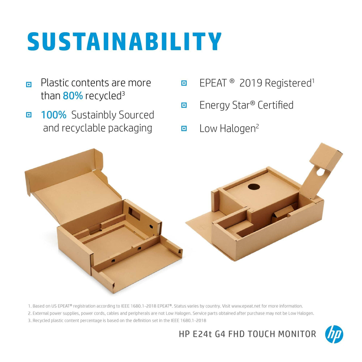 HP E-Series E24t G4 60.5 cm (23.8") 1920 x 1080 pixels Full HD LCD Black, Silver