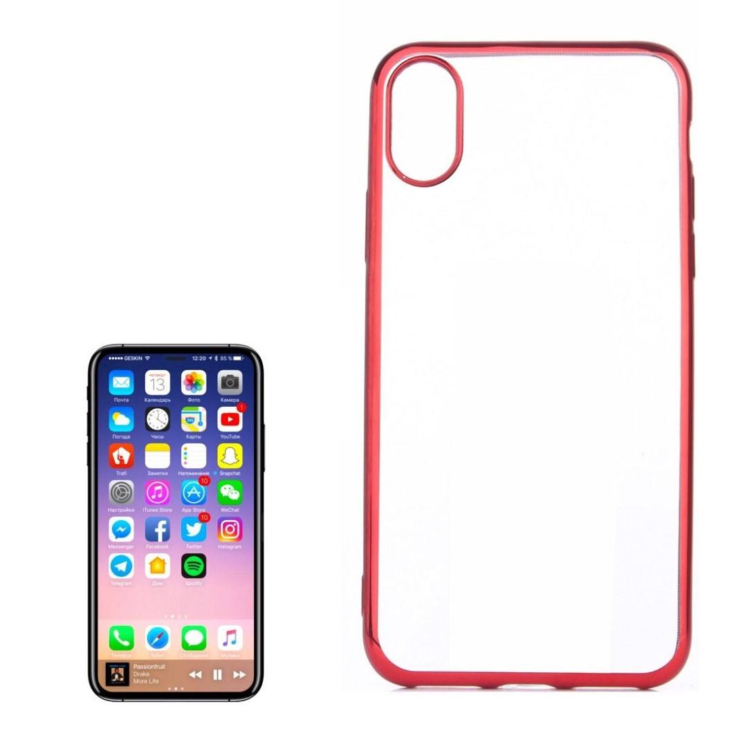 Tuff-Luv TPU Protective Back Cover Case for Apple iPhone X/XS Red A1_75