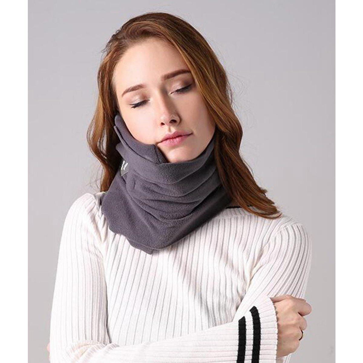 Tuff-Luv Super Soft Neck Support Travel Pillow Grey A11_76