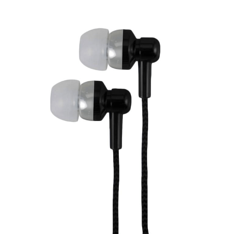 Astrum EB250 Stereo Earphone Electro Painted with In-wire mic Black A11025-B