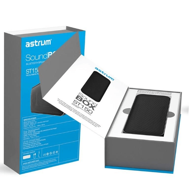 Astrum ST150 Slim Clear Sound Bluetooth Speaker Black A12515-B