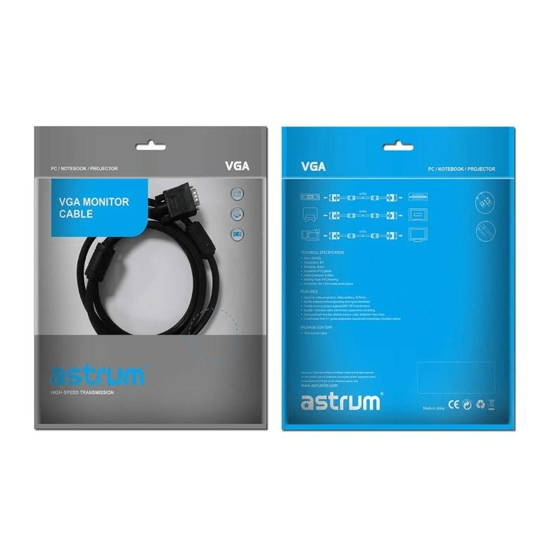Astrum SV103 Monitor SVGA Cable 3m A34003-B