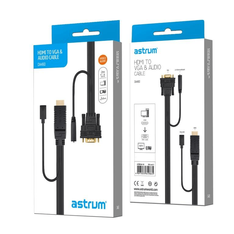Astrum DA510 HDMI to VGA Adapter with Audio A38051-B