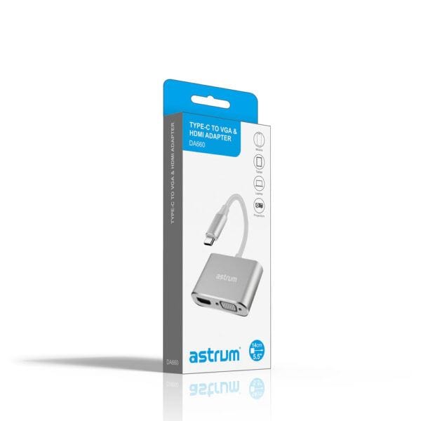 Astrum DA660 USB-C to HDMI/VGA Converter A38066-S